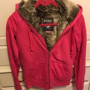 Victoria’s Secret PINK fur hoodie